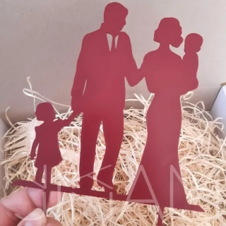 Dortový zápich Pár, dívka a batole